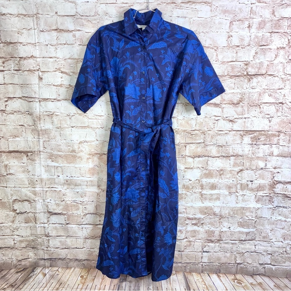 Tucker Safari Shirtdress in Navy Dutch Wallflower Size XS